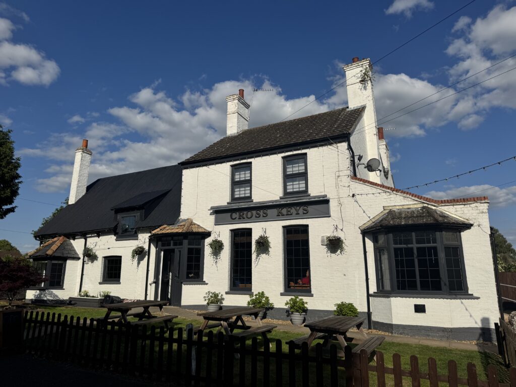 A front image of the Cross Keys Upwood pub PE26 2QE in Cambridgeshire