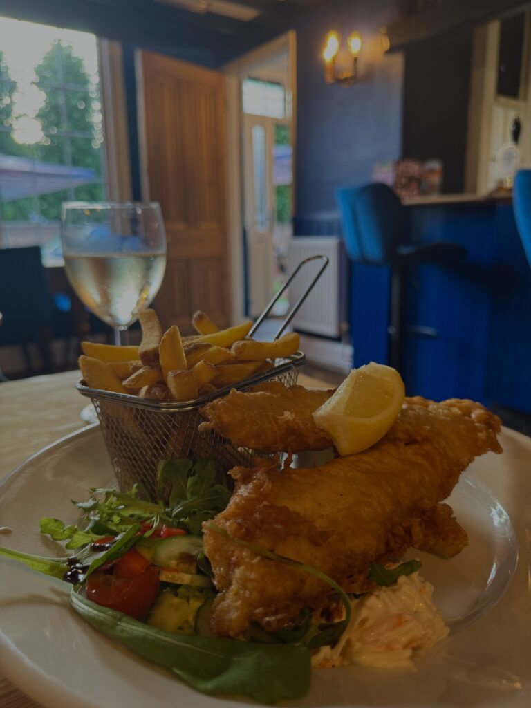 Cod and chips from the lunchtime menu