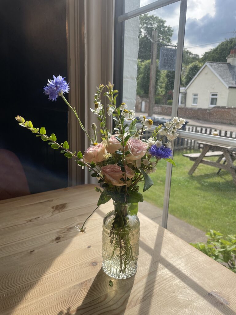 Fresh flowers in the Cross Keys Upwood